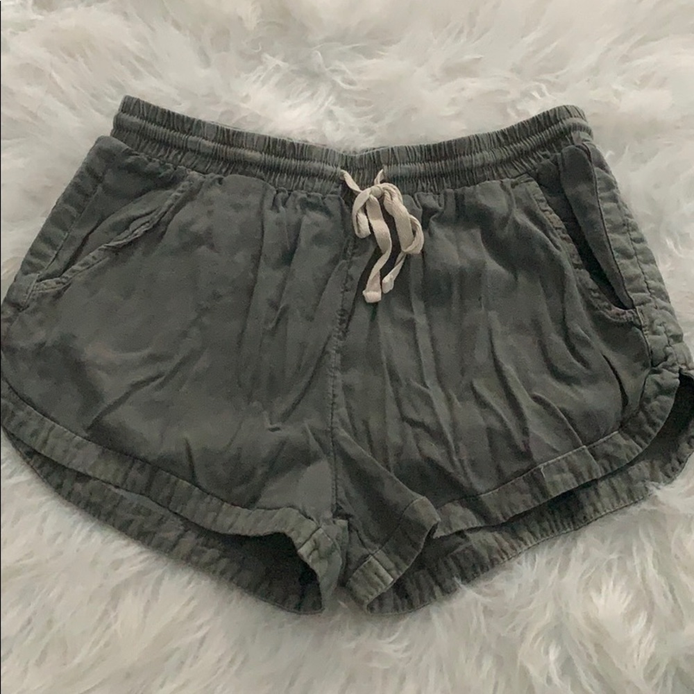 Olive green billabong shorts